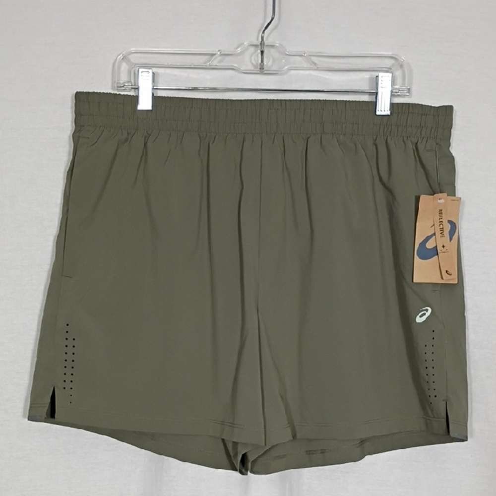 NWT Asics Cinder 5" Inseam Woven Laser Cut Short Mens Size XL Unlined Workout